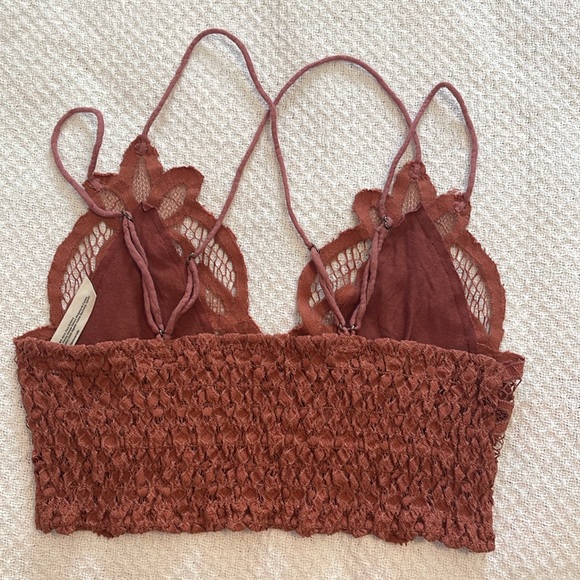 5 for $25 Free People Adelaide Lace Bralette Copper size Small - Picture 4 of 9